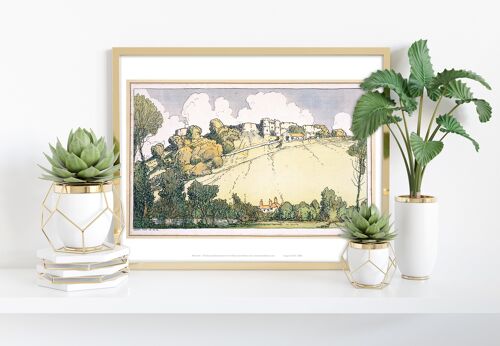 Castle Overlooking The Hill - 11X14” Premium Art Print