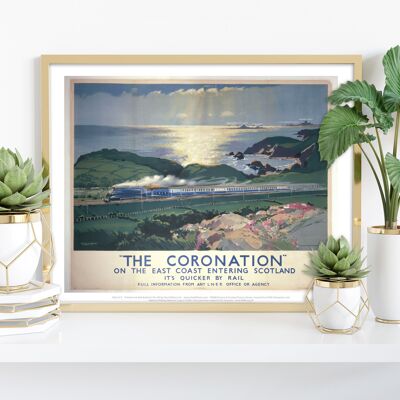 The Coronation On East Coast Entering Scotland - Art Print