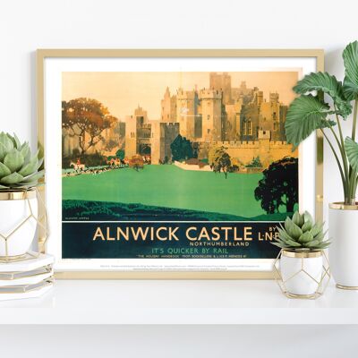 Castillo de Alnwick Northumberland por Lner - Lámina artística premium