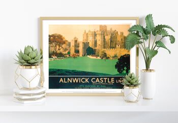 Château d'Alnwick Northumberland par Lner - Impression artistique Premium