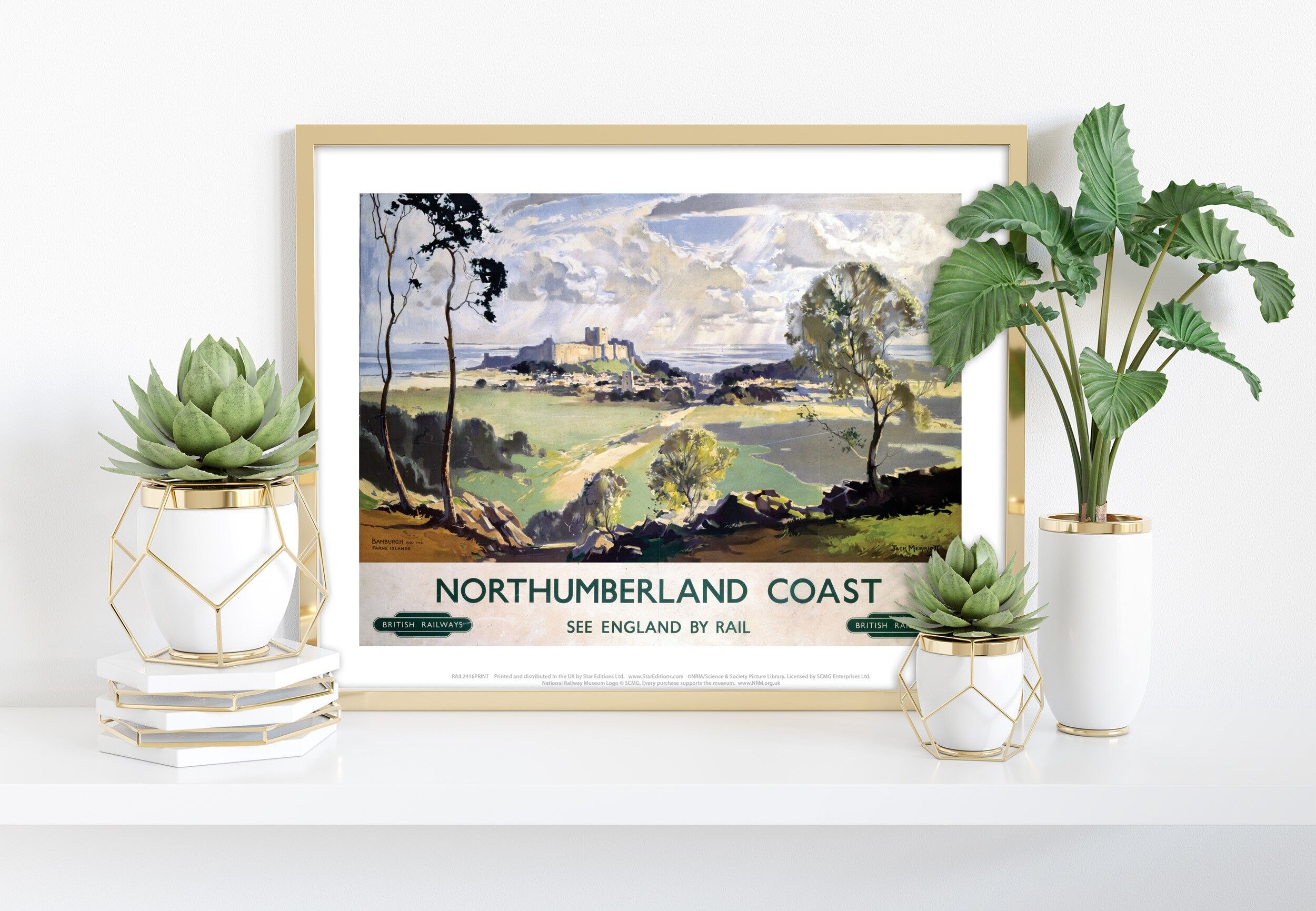 Costa del Northumberland - 11 x 14" stampa d'arte premium
