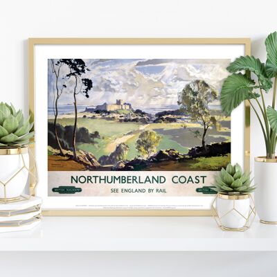 Costa de Northumberland - Impresión de arte premium de 11X14"
