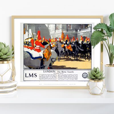 Londres: The Horse Guards - Impresión de arte premium de 11X14"