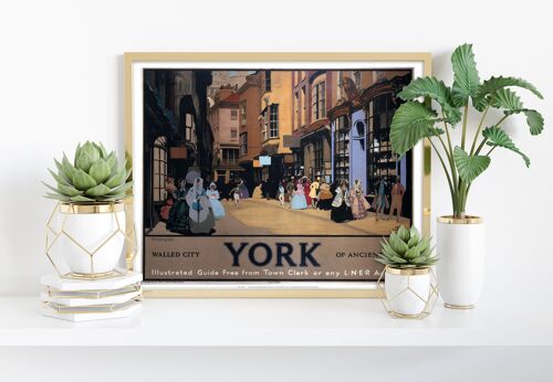 York, Walled City Of Ancient Days - 11X14” Premium Art Print