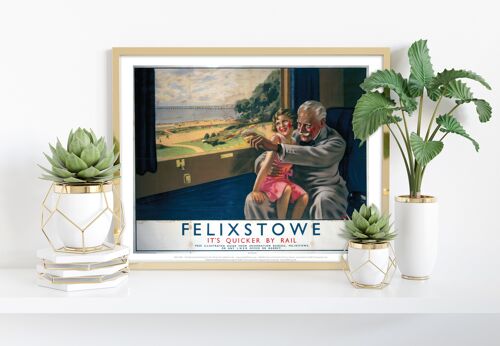 Felixstowe From The Train - Quicker By Rail - Art Print