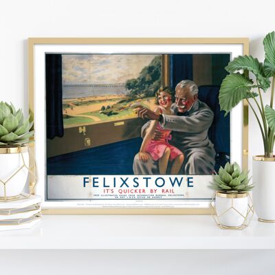 Felixstowe From The Train - Quicker By Rail - Art Print