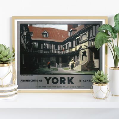 York, Architektur aus 13 Jahrhunderten – Premium-Kunstdruck