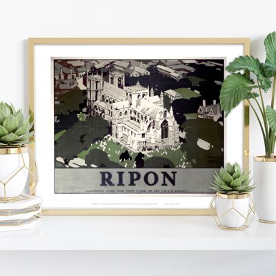 Ripon - Lner - Impresión de arte premium de 11X14”