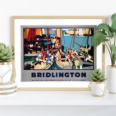 Bridlington – Busy Boats – Premium-Kunstdruck, 27,9 x 35,6 cm