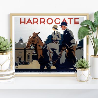 Harrogate, Couple On Horses - 11X14” Premium Art Print