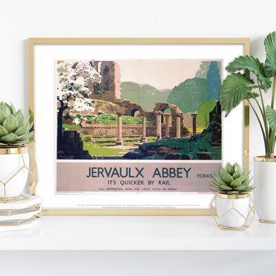 Abbazia di Jervaulx - Yorkshire Lner - 11 x 14" stampa d'arte premium