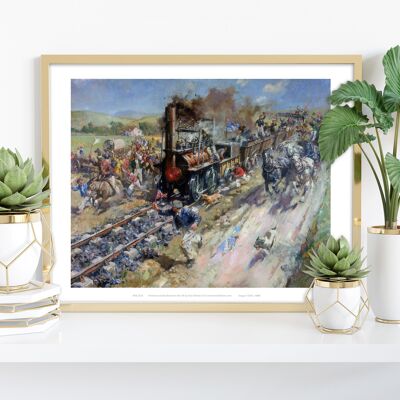 Crowd Greeting Train – Premium-Kunstdruck im Format 11 x 14 Zoll