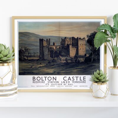 Bolton Castle, Yorkshire - 11 x 14" stampa d'arte premium