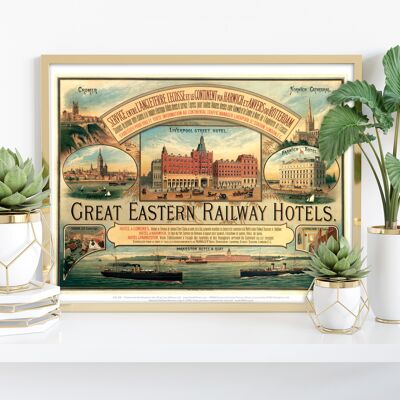 Great Eastern Railway Hotels - Impresión de arte premium de 11X14"