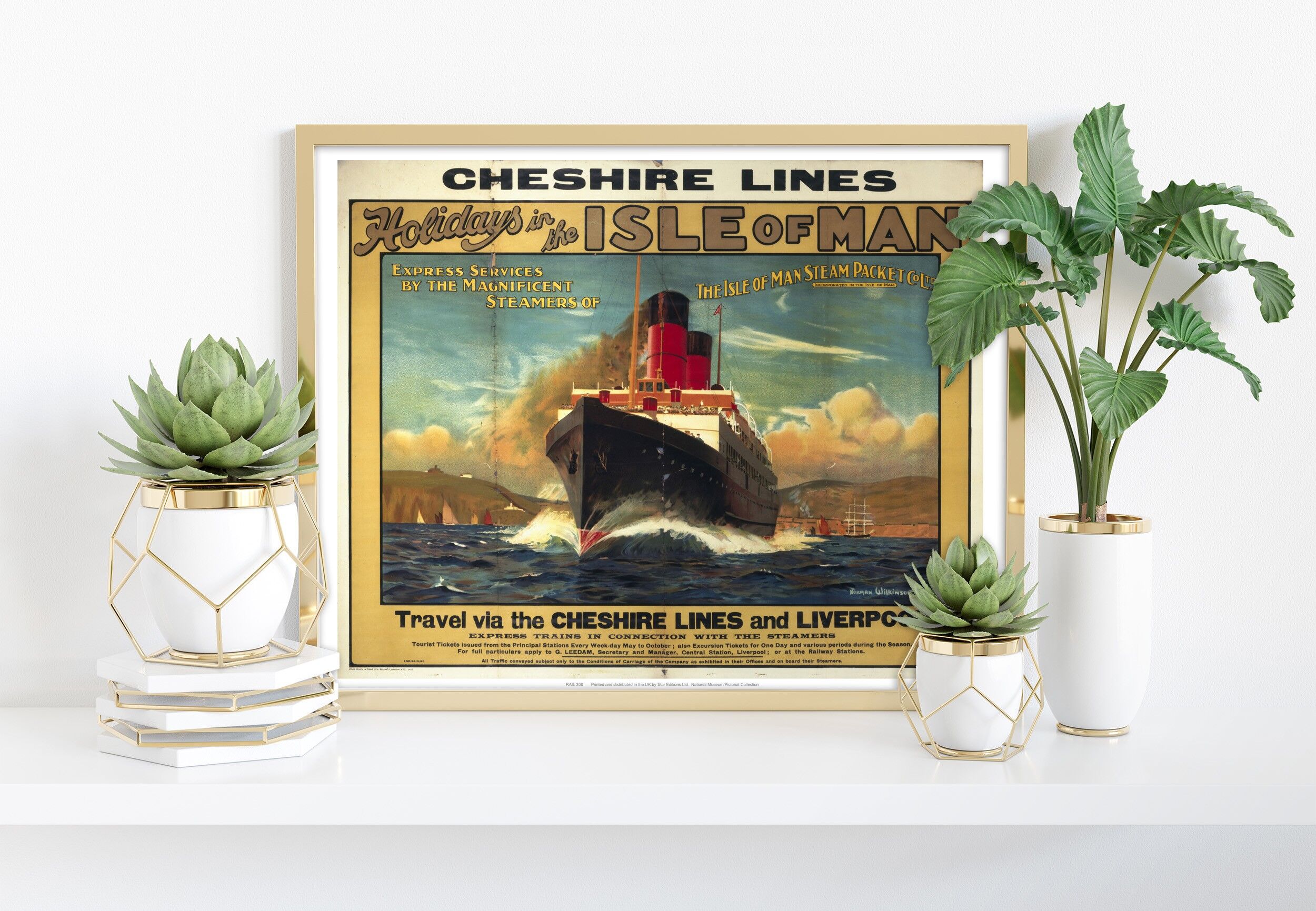 Urlaub auf der Isle of Man - Cheshire Lines - Kunstdruck