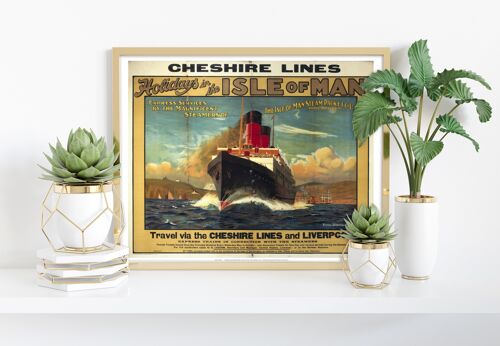 Holidays In The Isle Of Man - Cheshire Lines - Art Print