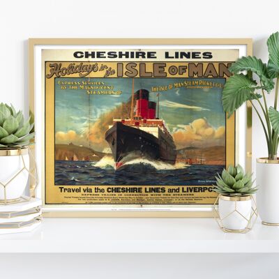 Holidays In The Isle Of Man - Cheshire Lines - Art Print