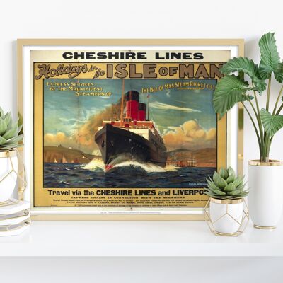 Holidays In The Isle Of Man - Cheshire Lines - Art Print