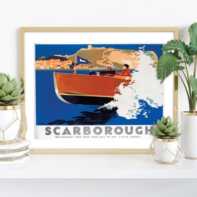 Scarborough - Speed Boat - 11X14” Premium Art Print