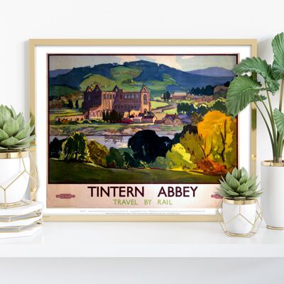 Abbaye de Tintern, voyage en train - 11X14" Premium Art Print