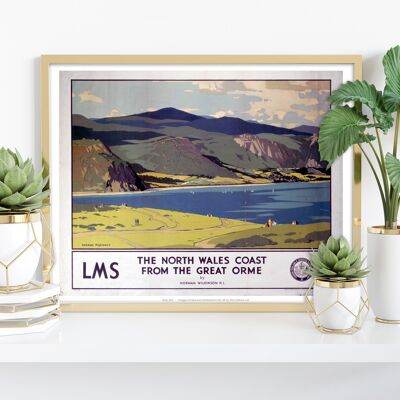 La costa norte de Gales desde The Great Orme - Lámina artística