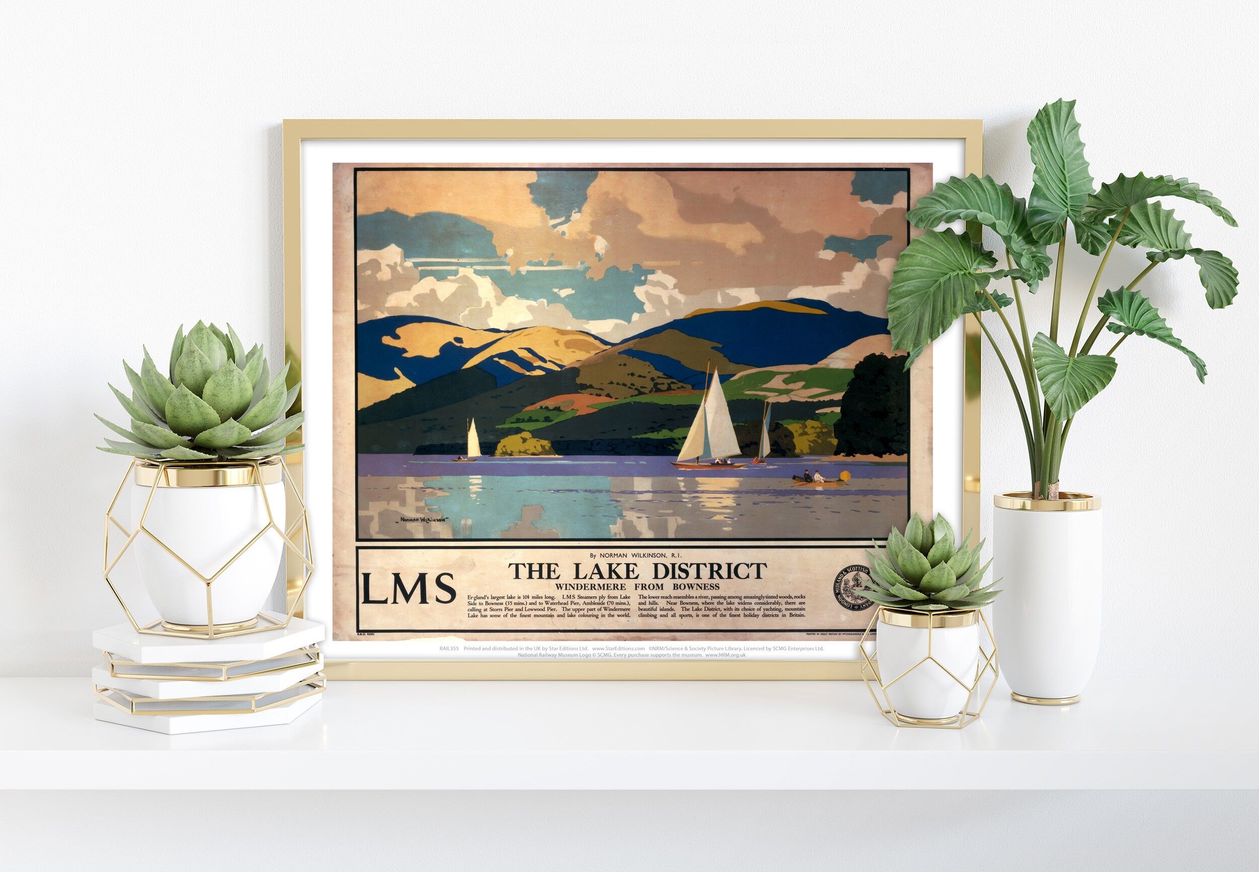Der Lake District - Windermere von Bowness - Kunstdruck