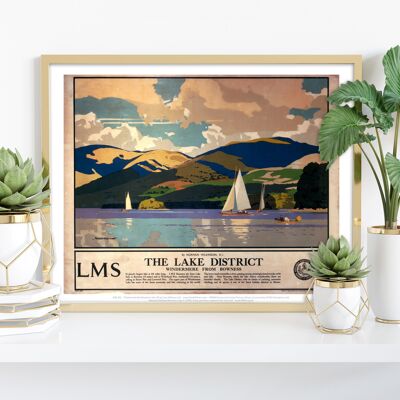 Der Lake District - Windermere von Bowness - Kunstdruck