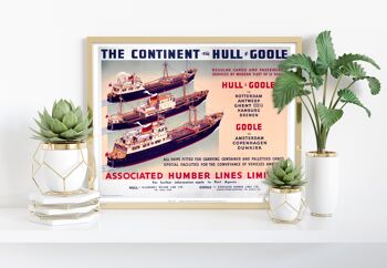 Le continent via Hull et Goole - 11X14" Premium Art Print