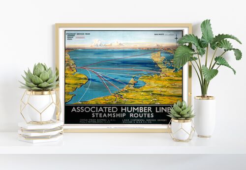 Associated Humber Lines Steamship Routes - 11X14” Art Print