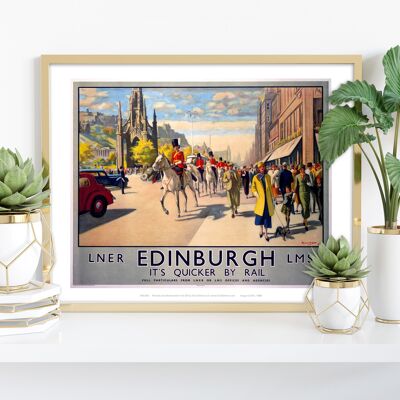 Edinburgh By Rail – Premium-Kunstdruck im Format 11 x 14 Zoll