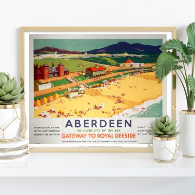 Aberdeen, città d'argento vicino al mare - 11 x 14" stampa d'arte premium