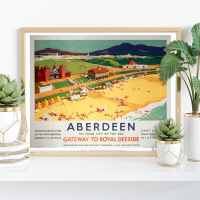 Aberdeen, Silver City au bord de la mer - 11X14" Premium Art Print