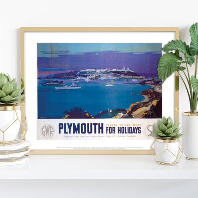 Plymouth, Centre Of The West - 11X14” Premium Art Print