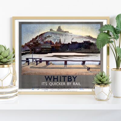 Whitby, It's Quicker By Rail – Premium-Kunstdruck im Format 11 x 14 Zoll