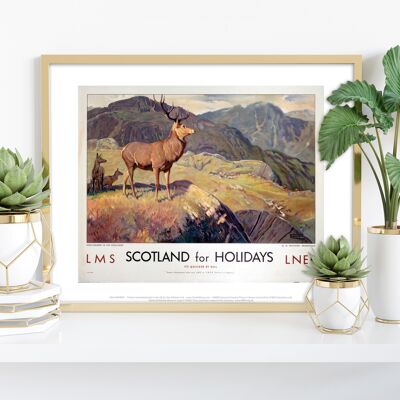 Scozia per le vacanze - 11 x 14" stampa d'arte premium