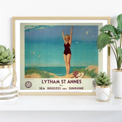 Lytham St Annes pour le soleil - 11X14" Premium Art Print