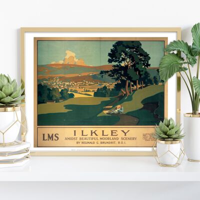 Ilkley, Beautiful Moorland - 11X14" Premium Art Print