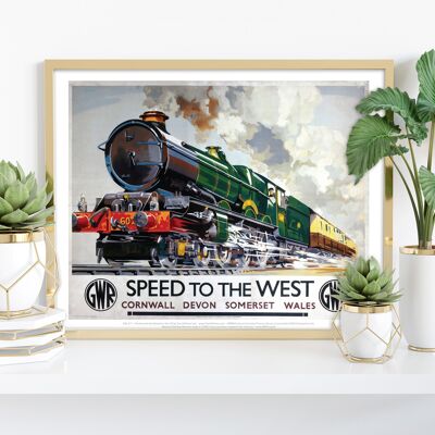 Geschwindigkeit nach Westen - Cornwall, Devon, Wales Kunstdruck