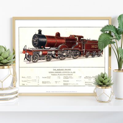Locomotiva per passeggeri espresso - Stampa artistica di Midland Railway