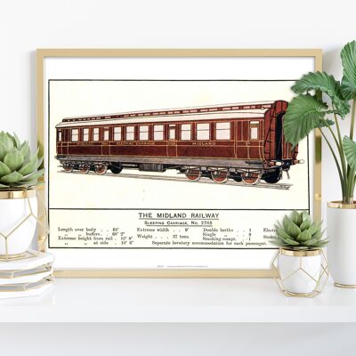 Sleeping Carriage No. 2765 - Midland Railway - Art Print