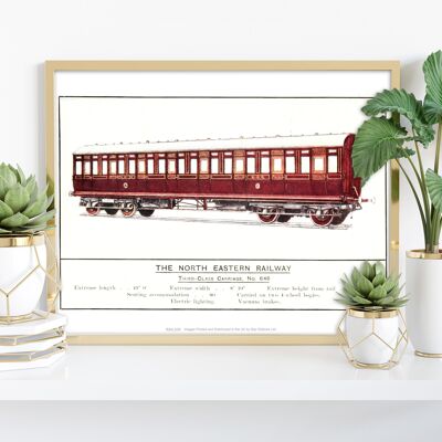 Vagón de tercera clase - Ferrocarril del noreste Lámina artística