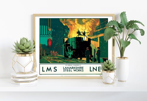 Lanarkshire Steel Works - 11X14” Premium Art Print