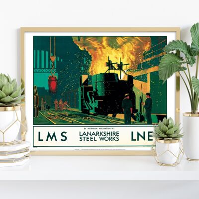 Lanarkshire Steel Works - Stampa artistica premium 11 x 14".