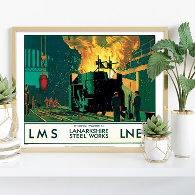 Lanarkshire Steel Works - 11X14” Premium Art Print