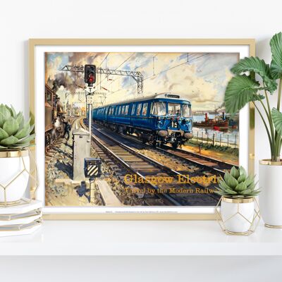 Glasgow Electric - Reisen Sie mit der modernen Eisenbahn Kunstdruck