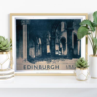 Edimburgo dalla costa orientale - Cattedrale di St Giles - Stampa d'arte