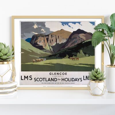 Glencoe - Scozia per le vacanze - 11 x 14" stampa d'arte premium