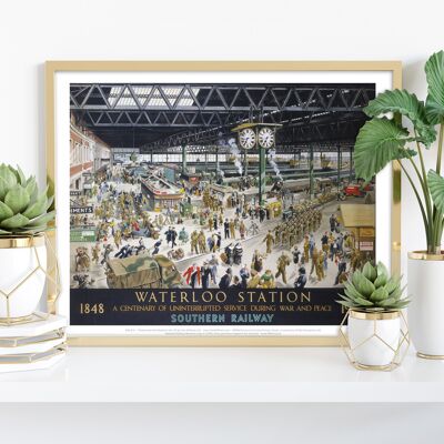 Waterloo Station - Southern Railway dal 1848 al 1948 Stampa artistica
