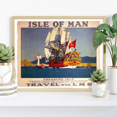 Isola di Man, isola del tesoro - 11 x 14" stampa d'arte premium