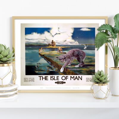 Pesca de gato - La isla de Man - 11X14" Premium Art Print